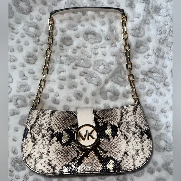 Michael Kors Carmen Snakeskin Pouchette
